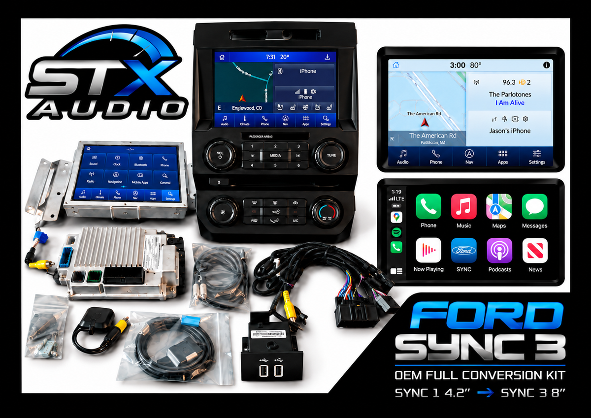 2015–2022 Ford F-150 / F-250 / F-350 4.2" to SYNC 3 8" Full Conversion Kit